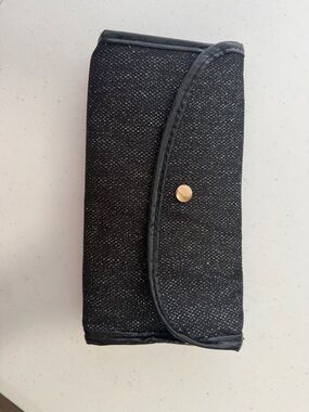 Black Sparkle Snap Wallet